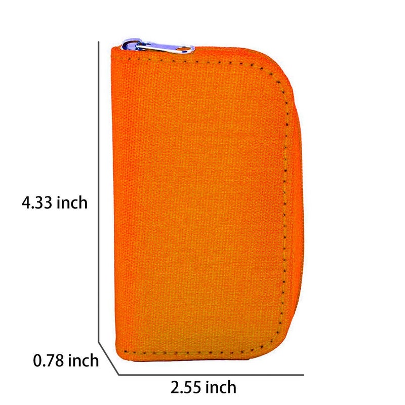 JCSMARTEC Memory Card Case - Carrying Case Suitable for Micro SD, Mini SD and 4X CF, Card Holder Bag Wallet for Media Storage Organization (Orange) - Image 4